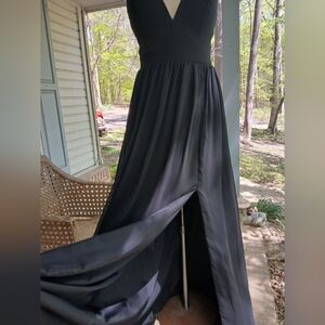 Azazie Black Backless Dress